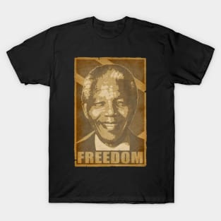 Nelson Nelson Mandela Freedom Propaganda Poster T-Shirt